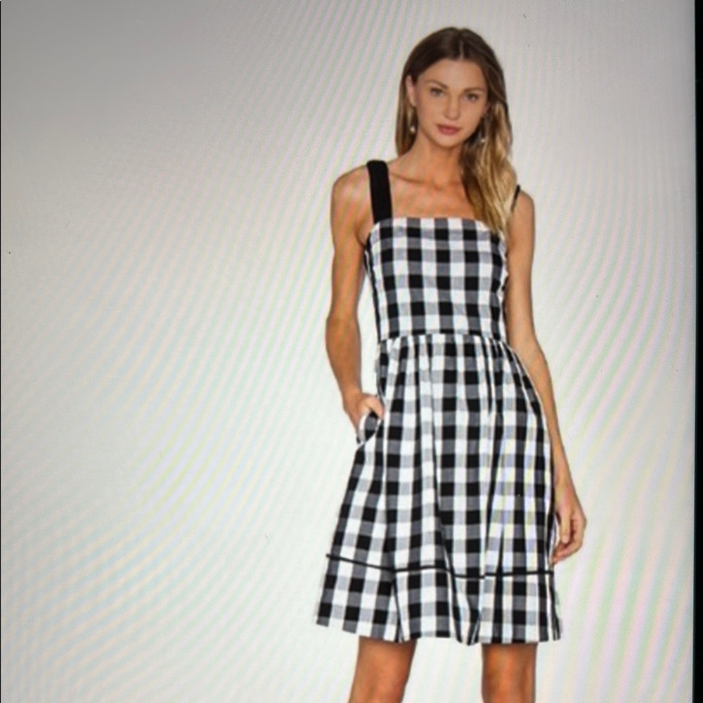 Kate Spade Black and White Sleeveless Sundress